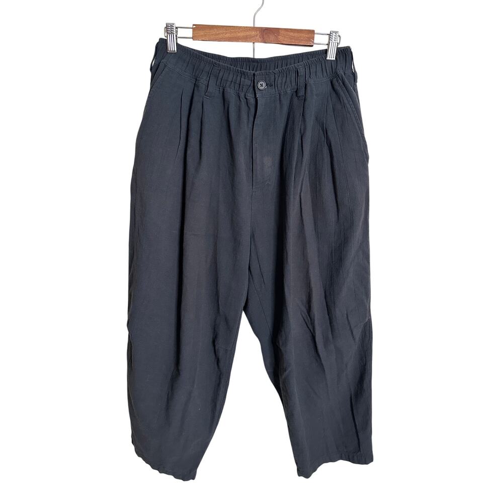 Thing Fabrics Made in Japan Cotton Balloon Pants Black Mens Small